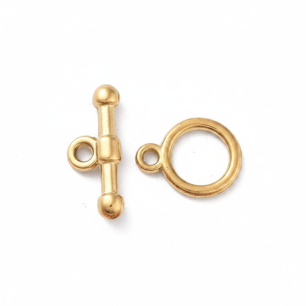 Kapittelsluiting Premium RVS Goud 13x10mm - per stuk-Sluitingen-Kraaltjes van Renate