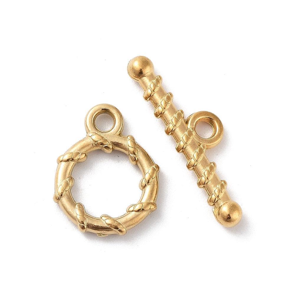 Kapittelsluiting Premium RVS Goud 13x10mm - per stuk-Sluitingen-Kraaltjes van Renate