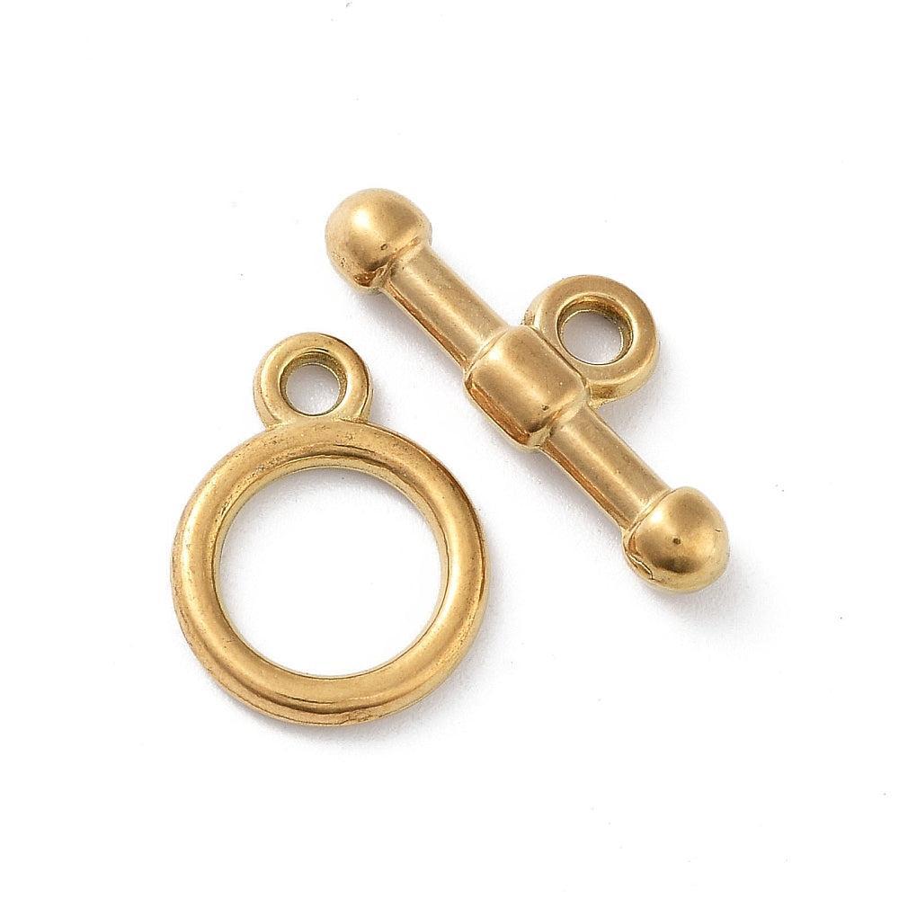 Kapittelsluiting Premium RVS Goud 13x10mm - per stuk-Sluitingen-Kraaltjes van Renate