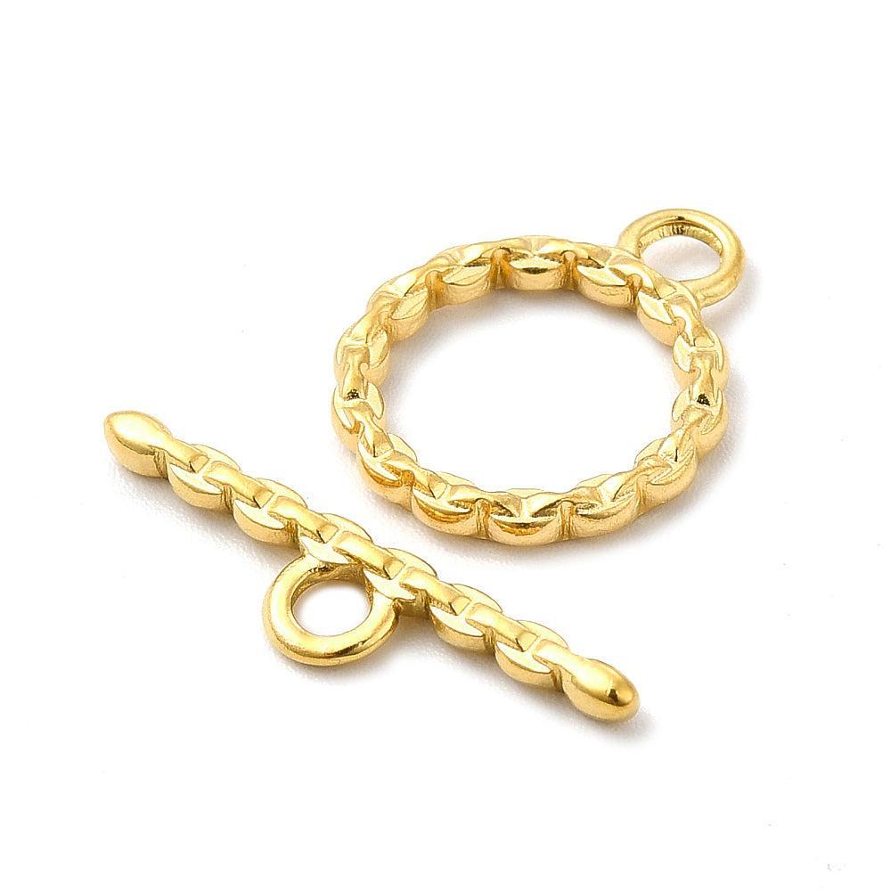 Kapittelsluiting Premium RVS Goud 17mm - per stuk-Sluitingen-Kraaltjes van Renate