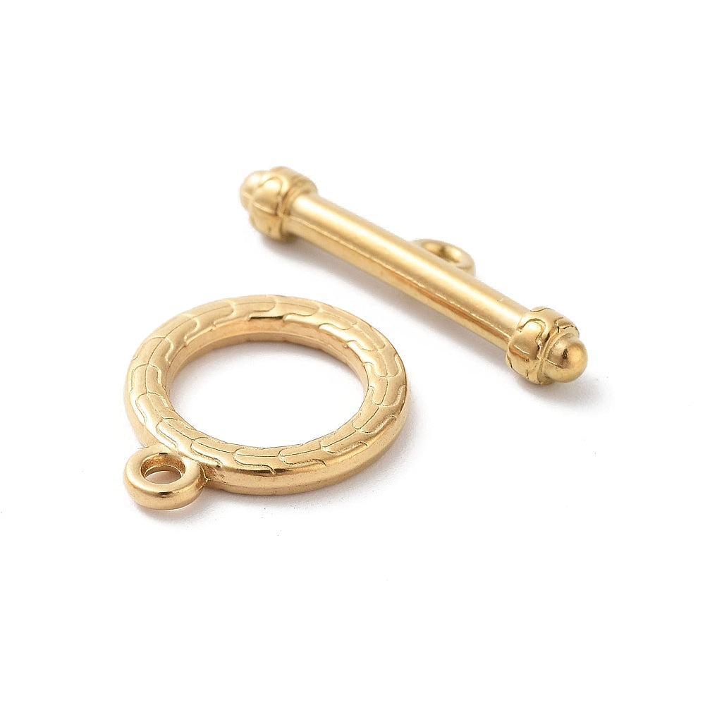 Kapittelsluiting Premium RVS Goud 17x13.5mm - per stuk-Sluitingen-Kraaltjes van Renate