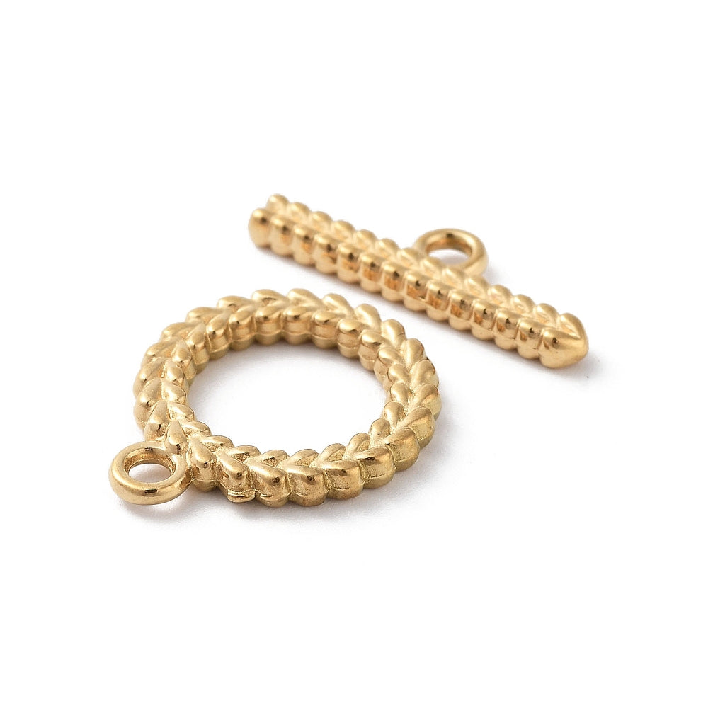 Kapittelsluiting Premium RVS Goud 19x16mm - per set-Sluitingen-Kraaltjes van Renate