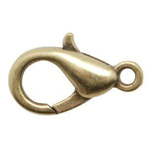 Karabijn sluiting Brons DQ 10mm-Kraaltjes van Renate