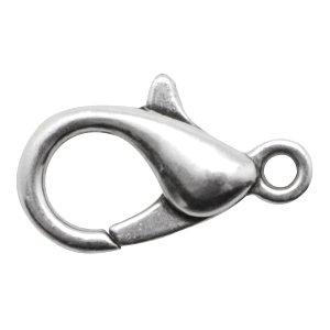 Karabijn sluiting zilver DQ 12mm-Kraaltjes van Renate