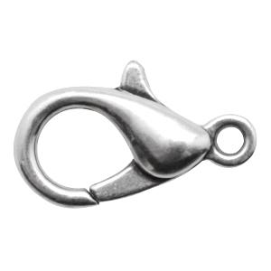 Karabijn sluiting zilver DQ 15mm - 8 stuks-Kraaltjes van Renate