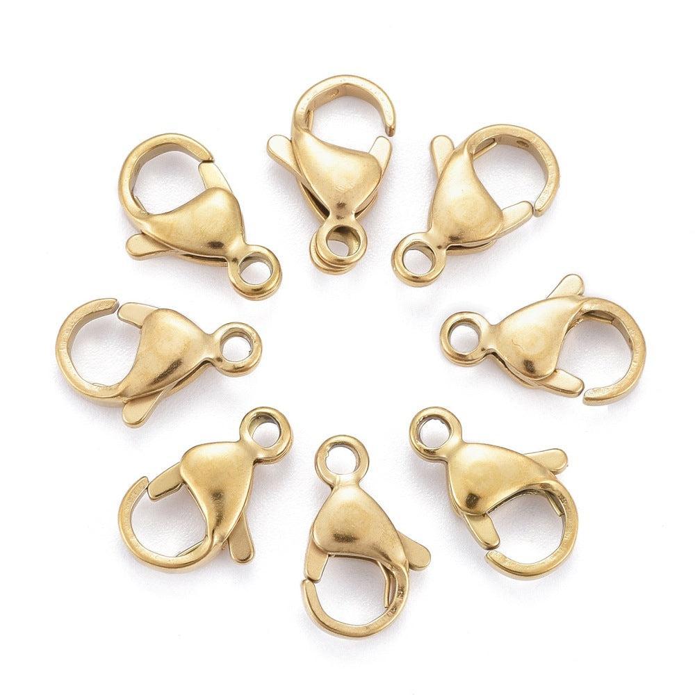Karabijnsluiting Goud 18K RVS 13mm - per stuk-Sluitingen-Kraaltjes van Renate
