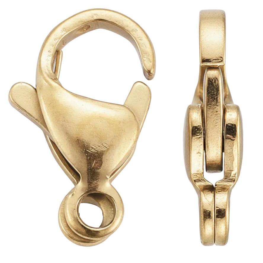 Karabijnsluiting Goud 18K RVS 13mm - per stuk-Sluitingen-Kraaltjes van Renate