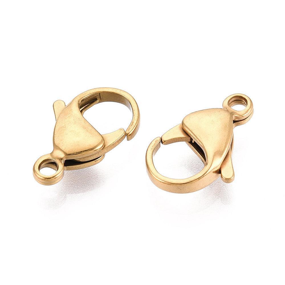 Karabijnsluiting Goud 17mm - per stuk-Sluitingen-Kraaltjes van Renate