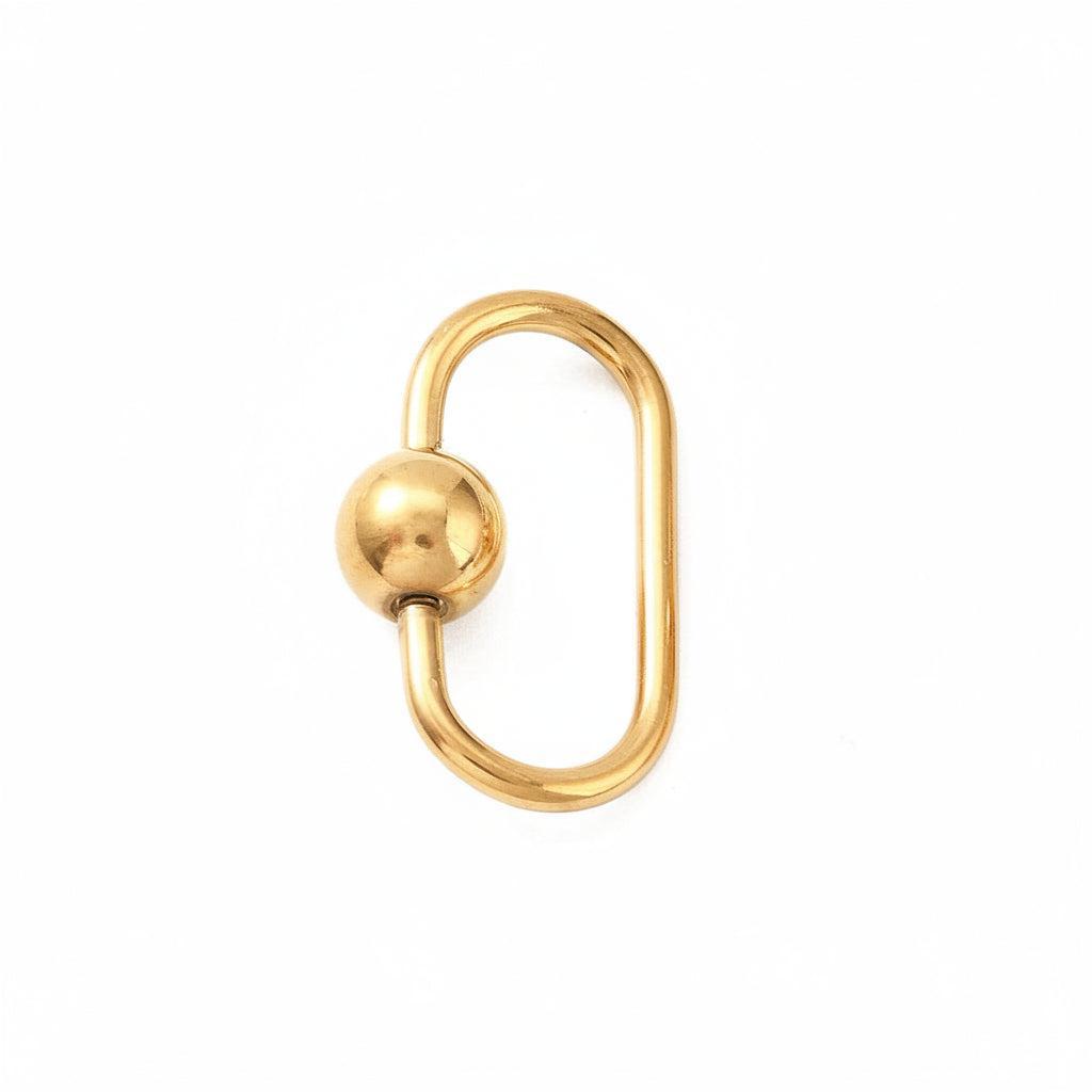 Schroefsluiting Karabijn Premium RVS Goud 26x13mm - per stuk-Sluitingen-Kraaltjes van Renate