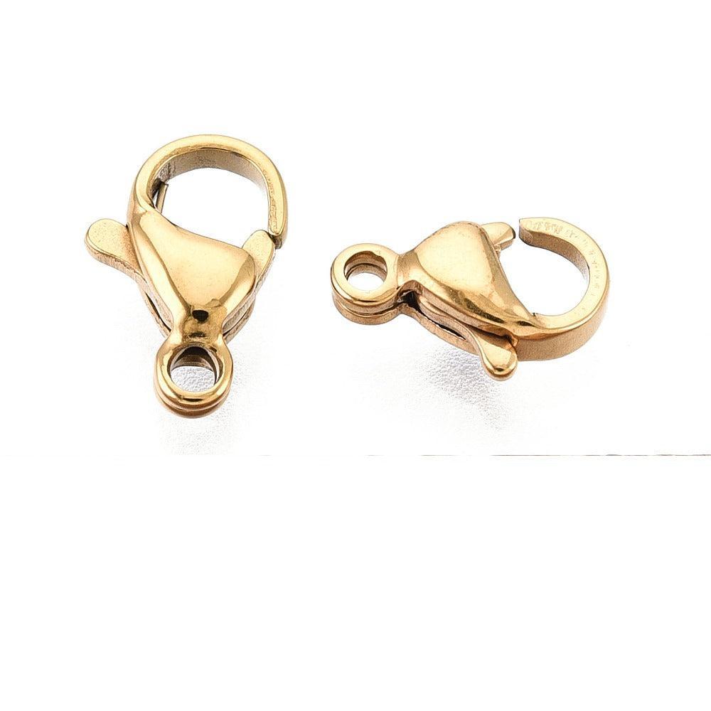 Karabijnsluiting Premium RVS Goud 9.3x5.8mm - per stuk-Sluitingen-Kraaltjes van Renate