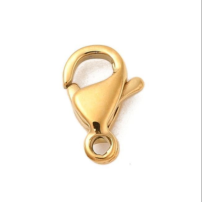 Karabijnsluiting Premium RVS Goud 9x3mm - per stuk-Sluitingen-Kraaltjes van Renate
