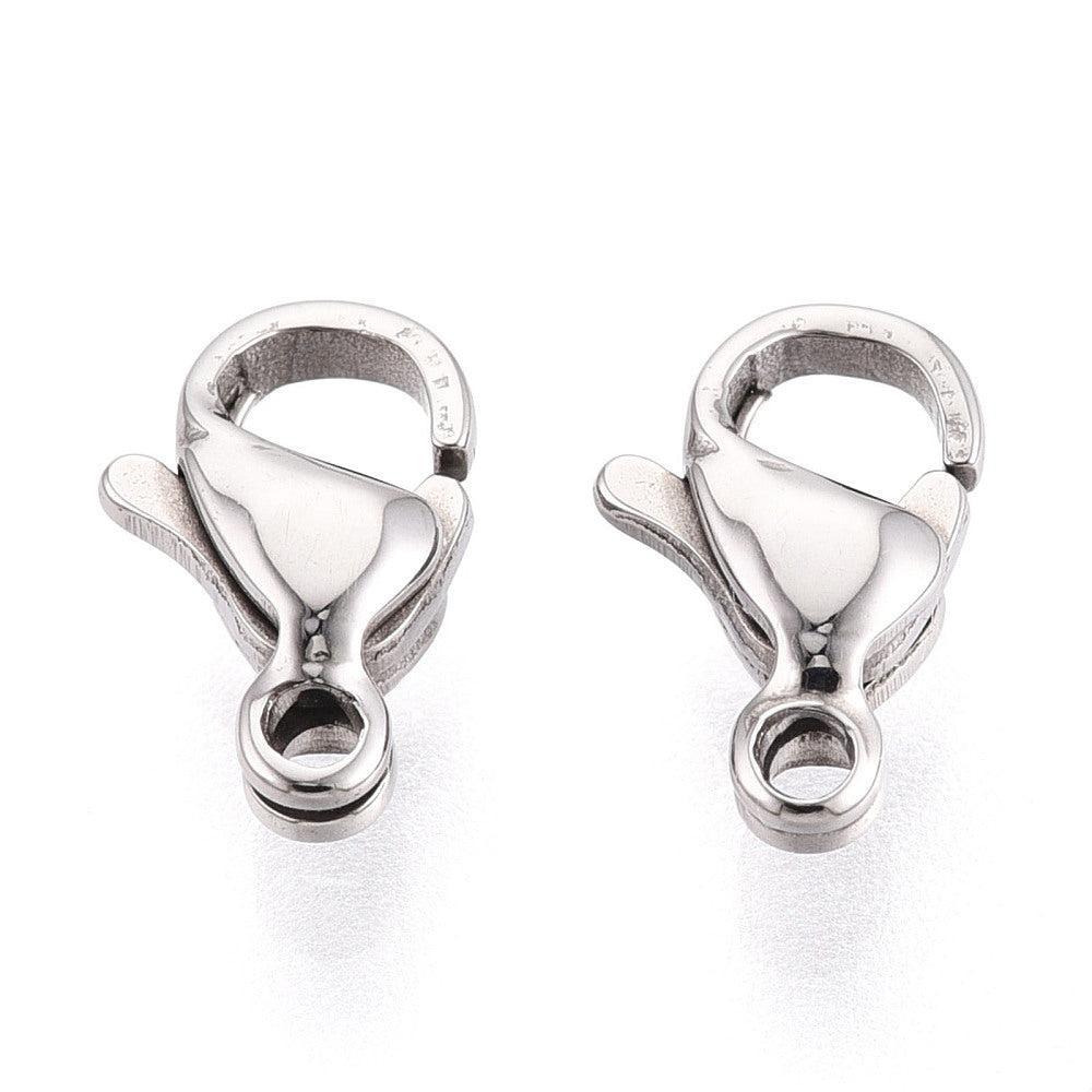 Karabijnsluiting RVS Staalkleur 9.3x5.8mm - per stuk-Sluitingen-Kraaltjes van Renate