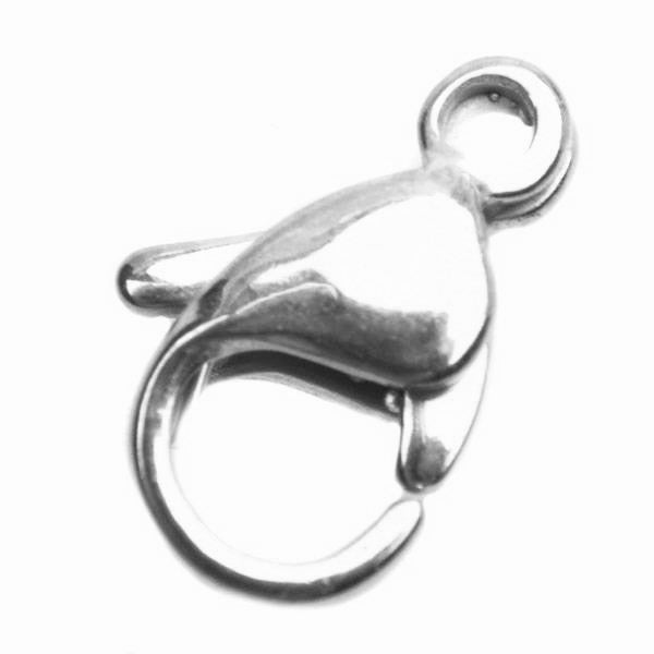 Karabijnsluiting Stainless steel 9x5.5mm - 3 stuks-sluitingen-Kraaltjes van Renate