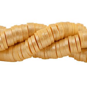 Katsuki kralen 6mm Gold-pearl shine coating ±20cm-Kralen-Kraaltjes van Renate