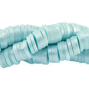 Katsuki kralen 6mm Mint blue-pearl shine coating ±20cm-Kralen-Kraaltjes van Renate