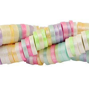 Katsuki kralen 6mm Multicolour-pearl shine coating ±20cm-Kralen-Kraaltjes van Renate