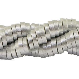 Katsuki kralen 6mm Silver-pearl shine coating ±20cm-Kralen-Kraaltjes van Renate
