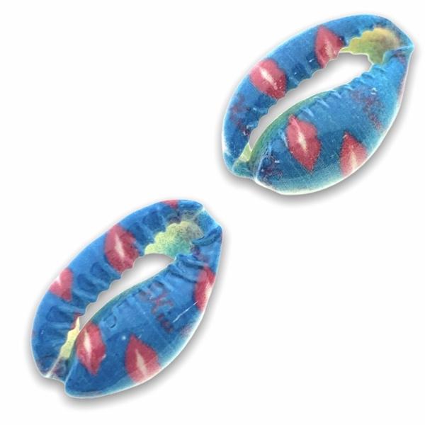 Kauri open schelp Blauw lippen ±17x12mm-Kraaltjes van Renate