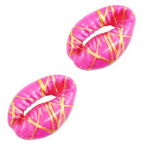 Kauri open schelp Hot pink ±17x12mm-Kraaltjes van Renate