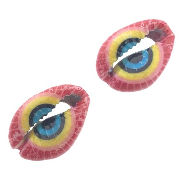 Kauri open schelp Oog Rood ±17x12mm-Kraaltjes van Renate