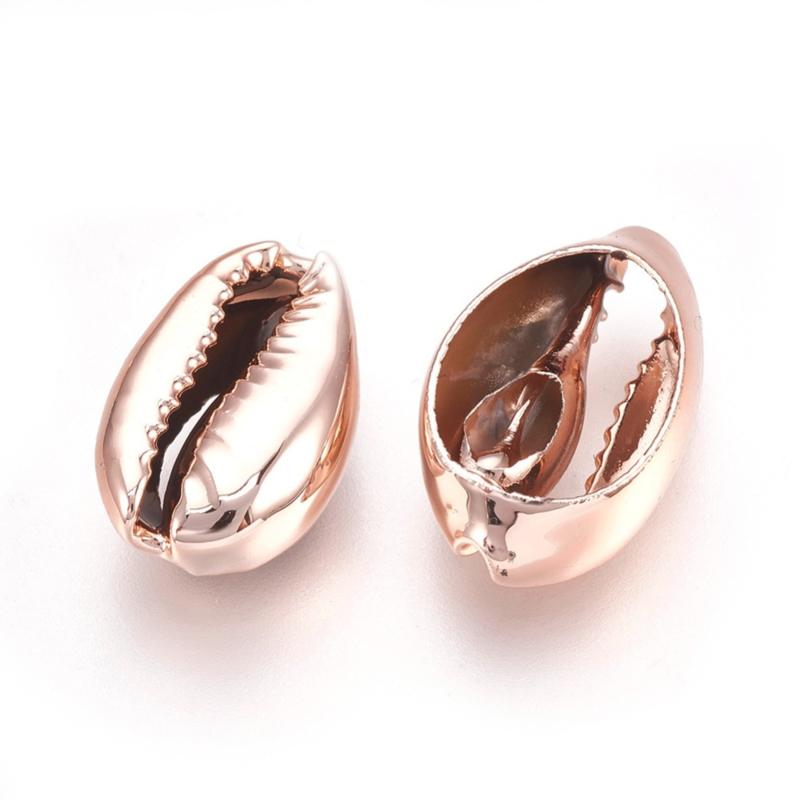 Kauri open schelp Rose Gold plated ±18x13mm-Kraaltjes van Renate