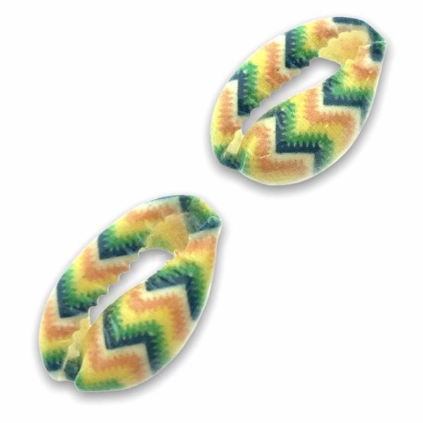 Kauri open schelp XL Multicolor ±20x12mm-Kraaltjes van Renate