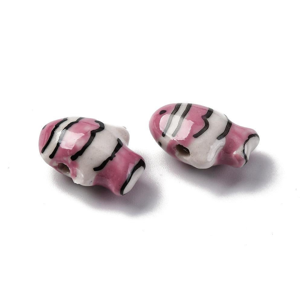 Keramiek Kralen Vis Roze 18mm - per stuk-Kralen-Kraaltjes van Renate