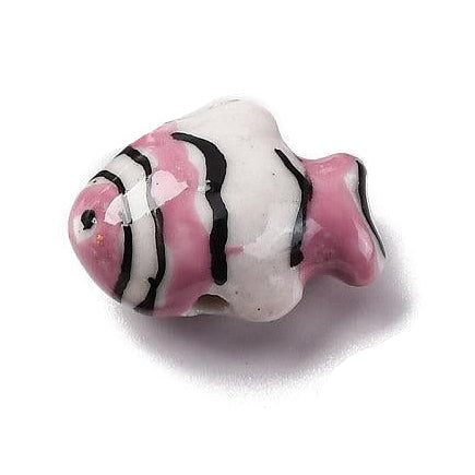 Keramiek Kralen Vis Roze 18mm - per stuk-Kralen-Kraaltjes van Renate