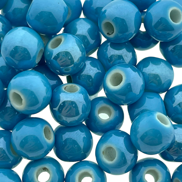 Keramiek kraal Parelglans Sky blue (ø2mm) 8mm-Kralen-Kraaltjes van Renate