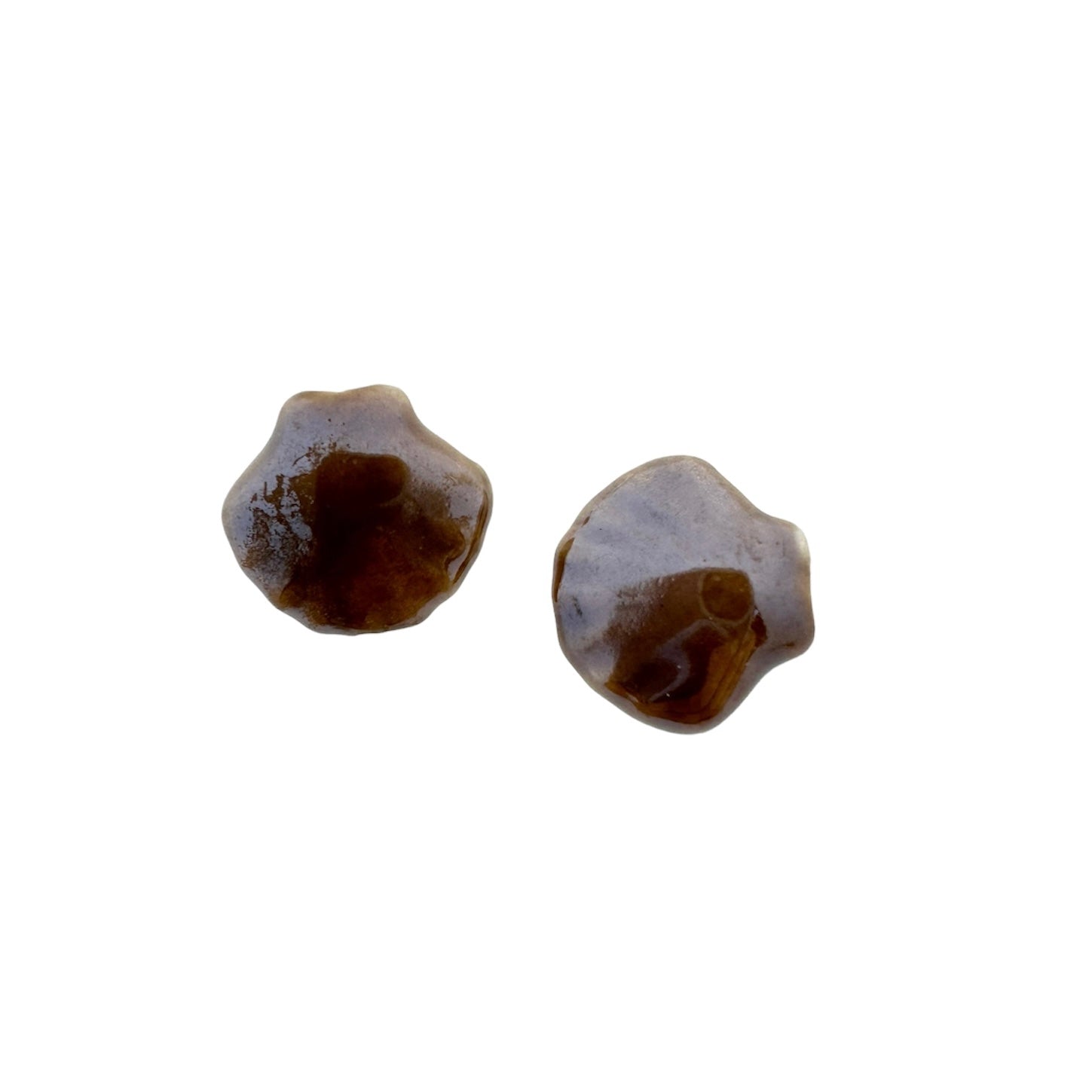 Keramiek kraal schelp bruin 14x8mm-Kralen-Kraaltjes van Renate