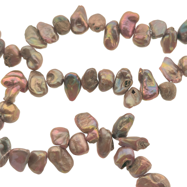 Keshi parel nugget (6-12mm) Light Salmon - 15 Stuks-Kralen-Kraaltjes van Renate