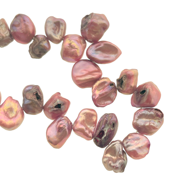Keshi parel nugget (7-13mm) Light Salmon - 15 Stuks-Kralen-Kraaltjes van Renate
