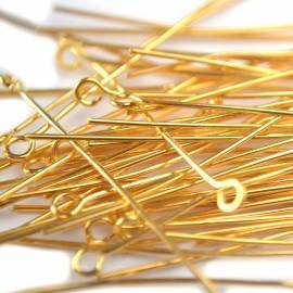 Kettelstiften goud 50mm - 50 stuks-Kraaltjes van Renate