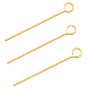 Kettelstiften goud DQ 25mm - 20 stuks-Kraaltjes van Renate