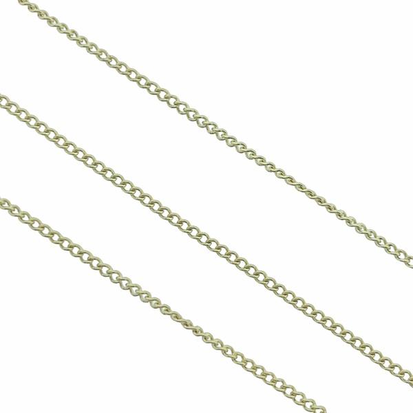 Ketting RVS plat goud 1,2x1,1mm - prijs per 10cm-Kraaltjes van Renate