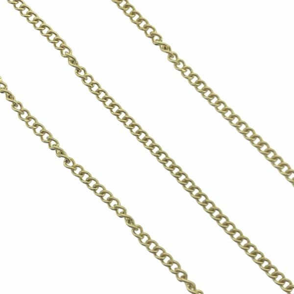 Ketting RVS plat goud 2,3x1,8mm - prijs per 10cm-Kraaltjes van Renate