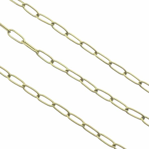 Ketting RVS schakels ovaal goud 5,5x2,5mm - prijs per 10cm-Kraaltjes van Renate