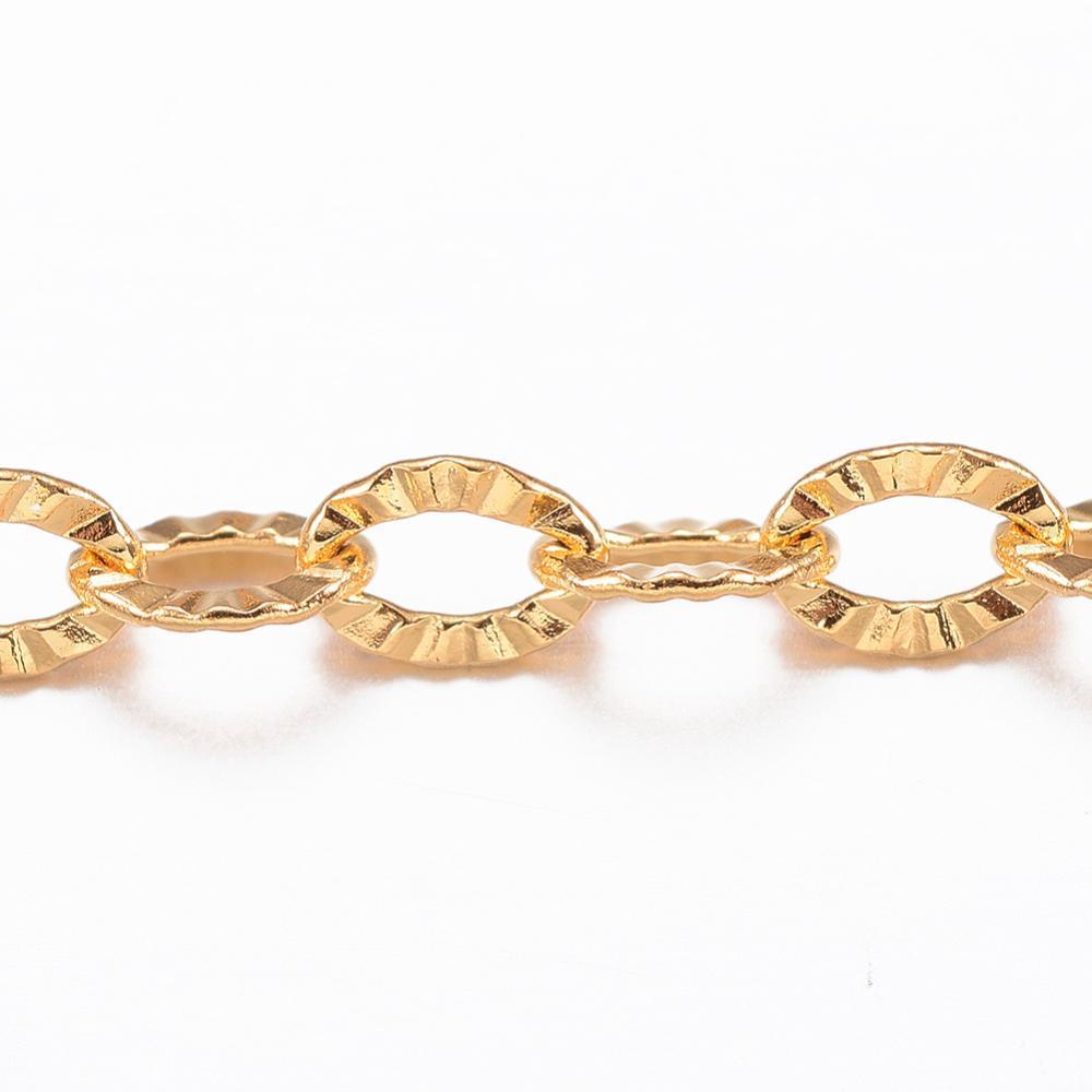 Ketting Schakelketting RVS Goud 2.5x3.5mm - per 10cm-Ketting-Kraaltjes van Renate