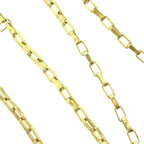 Ketting box RVS goud 1,8x3mm - prijs per 10cm-Kraaltjes van Renate