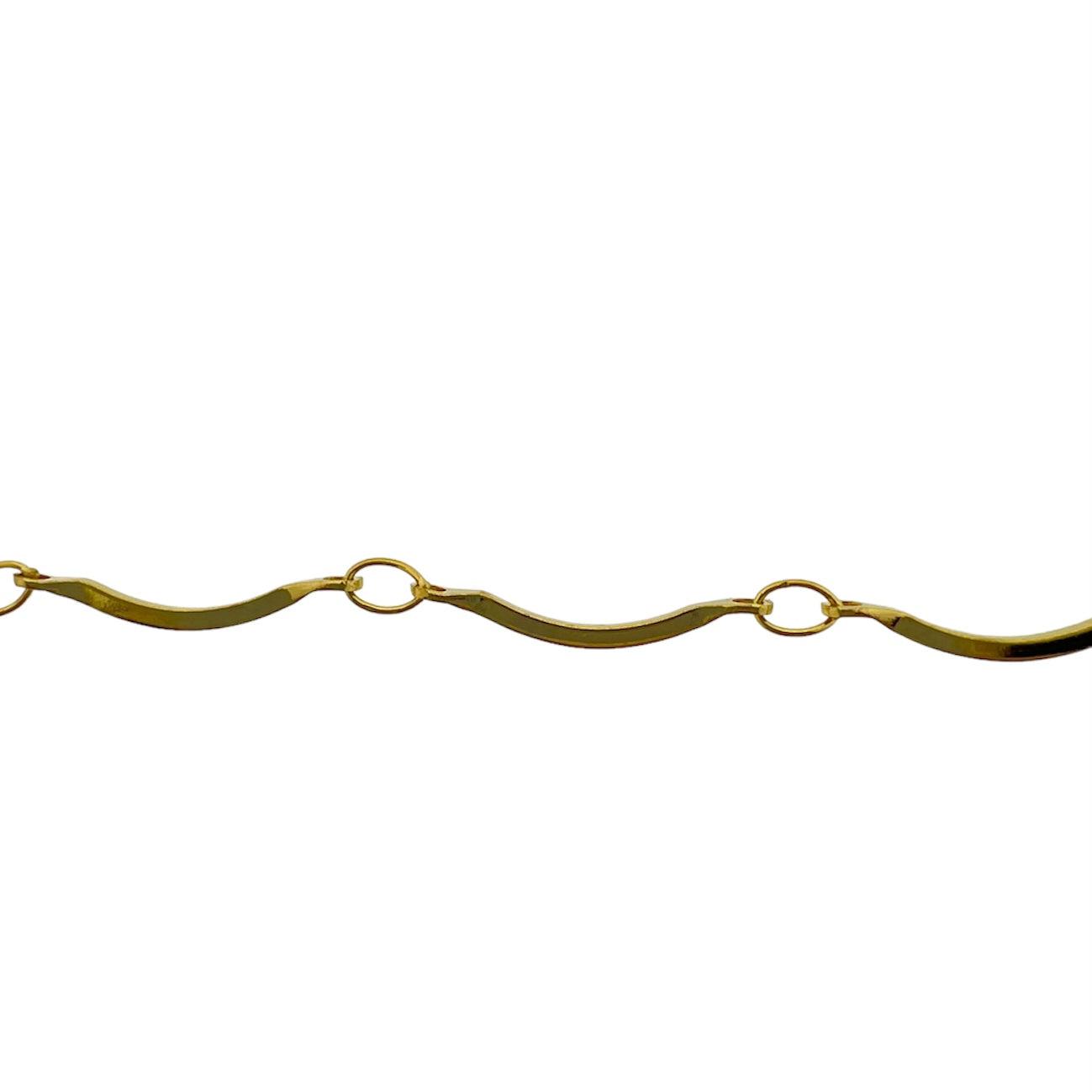 Ketting connected RVS goud 15x2x1mm - prijs per 10cm-ketting-Kraaltjes van Renate