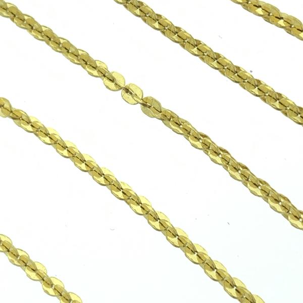 Ketting discs RVS goud 2mm - prijs per 10cm-Kraaltjes van Renate