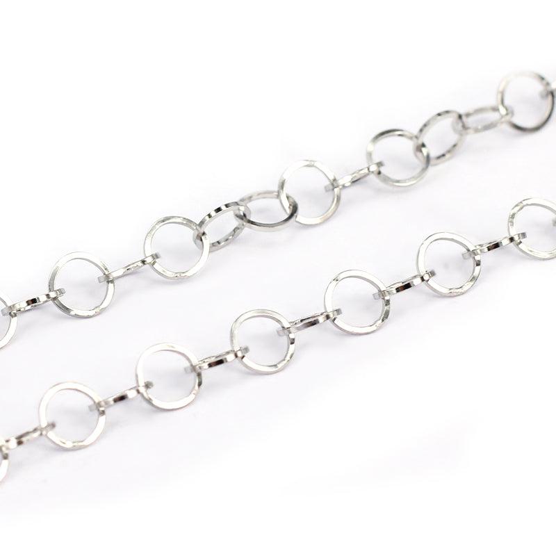 Ketting flat oval RVS zilver 5mm- per 10 cm-ketting-Kraaltjes van Renate