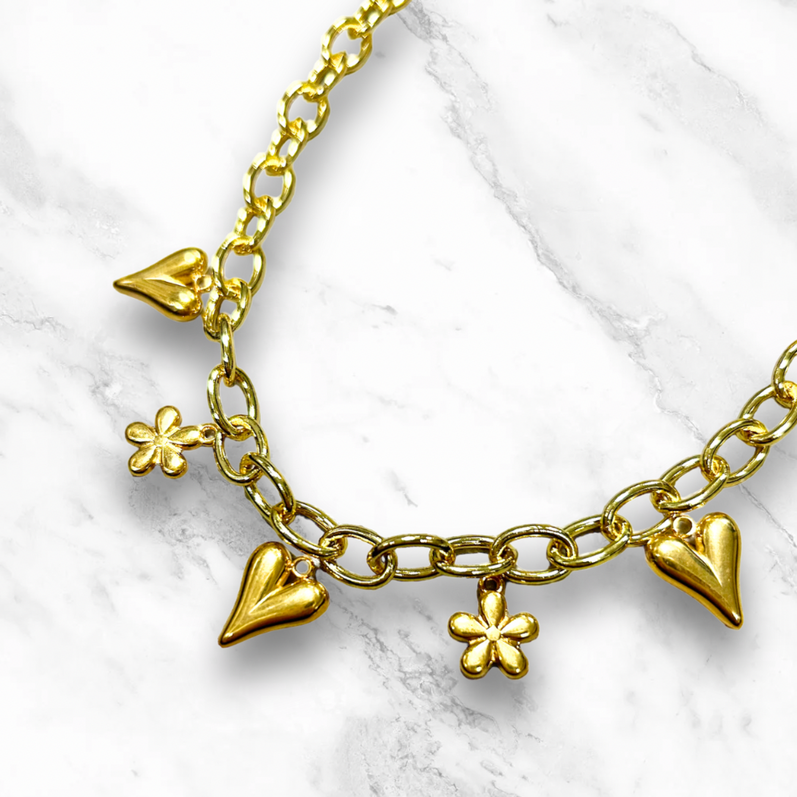 Ketting grote schakel 18K gold 11x8mm - prijs per 10cm-ketting-Kraaltjes van Renate