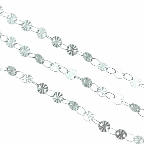 Ketting link chain RVS zilver 3,5x4mm - prijs per 10cm-Kraaltjes van Renate
