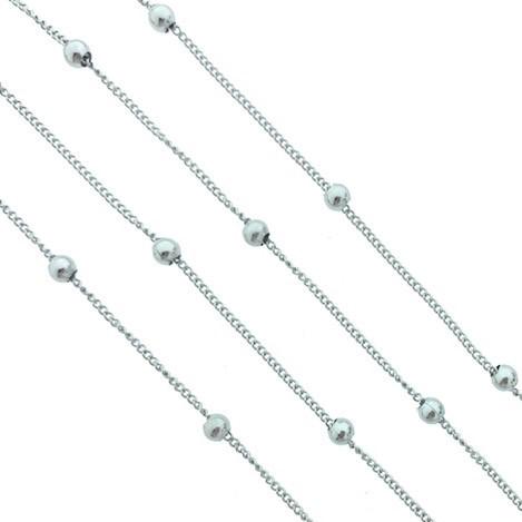 Ketting met bolletjes RVS zilver 1.8x1.4mm - prijs per 10cm-Kraaltjes van Renate