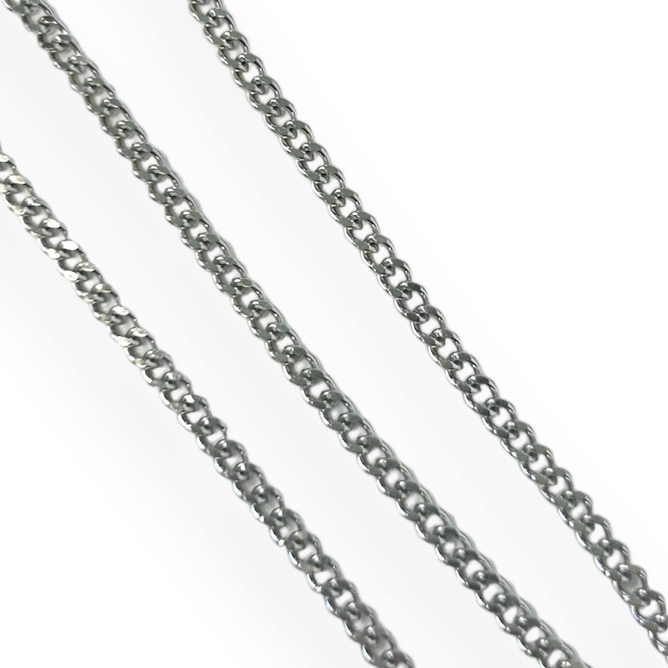 Ketting platte schakel RVS zilver 3x2mm - prijs per 10cm-ketting-Kraaltjes van Renate