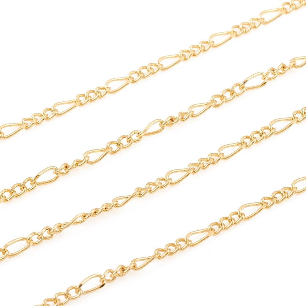 Ketting schakel 18K plated goud 2mm - per 10 cm-ketting-Kraaltjes van Renate