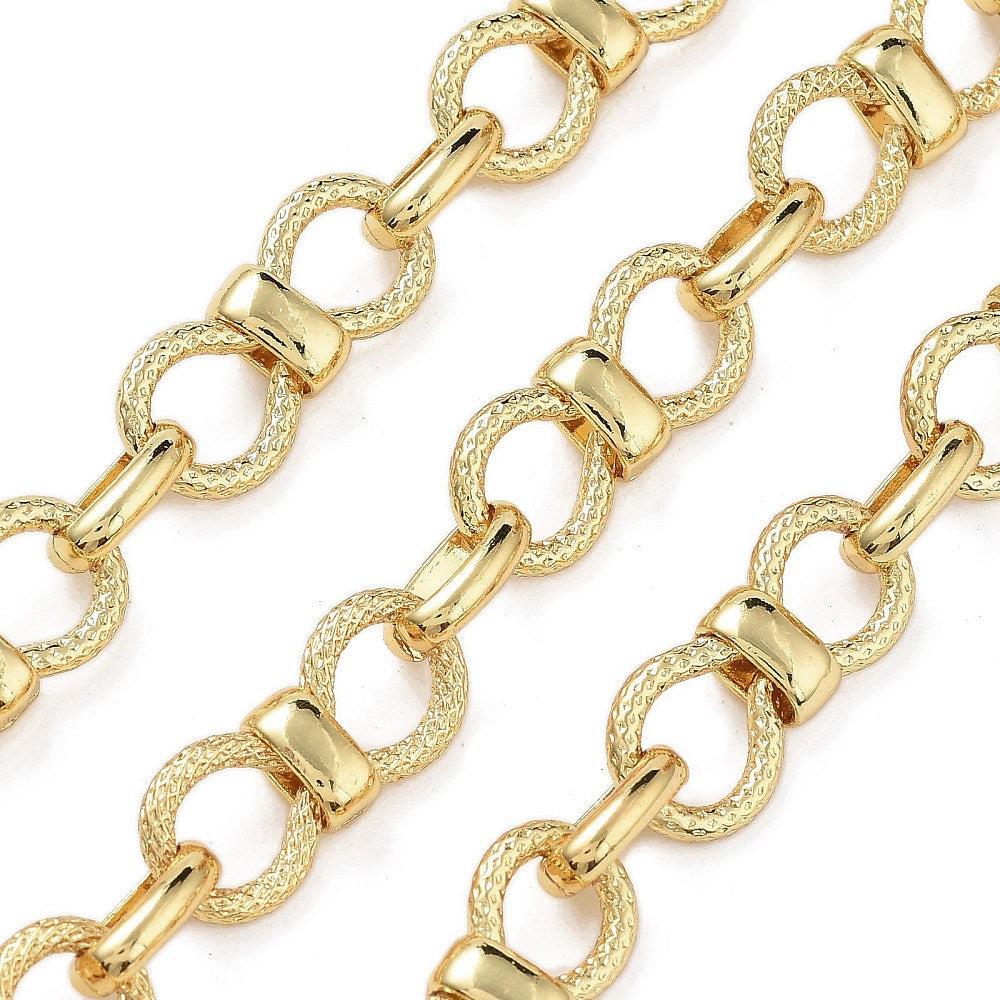 Ketting schakel infinity 18K goud 21x9mm - prijs per 10cm-ketting-Kraaltjes van Renate