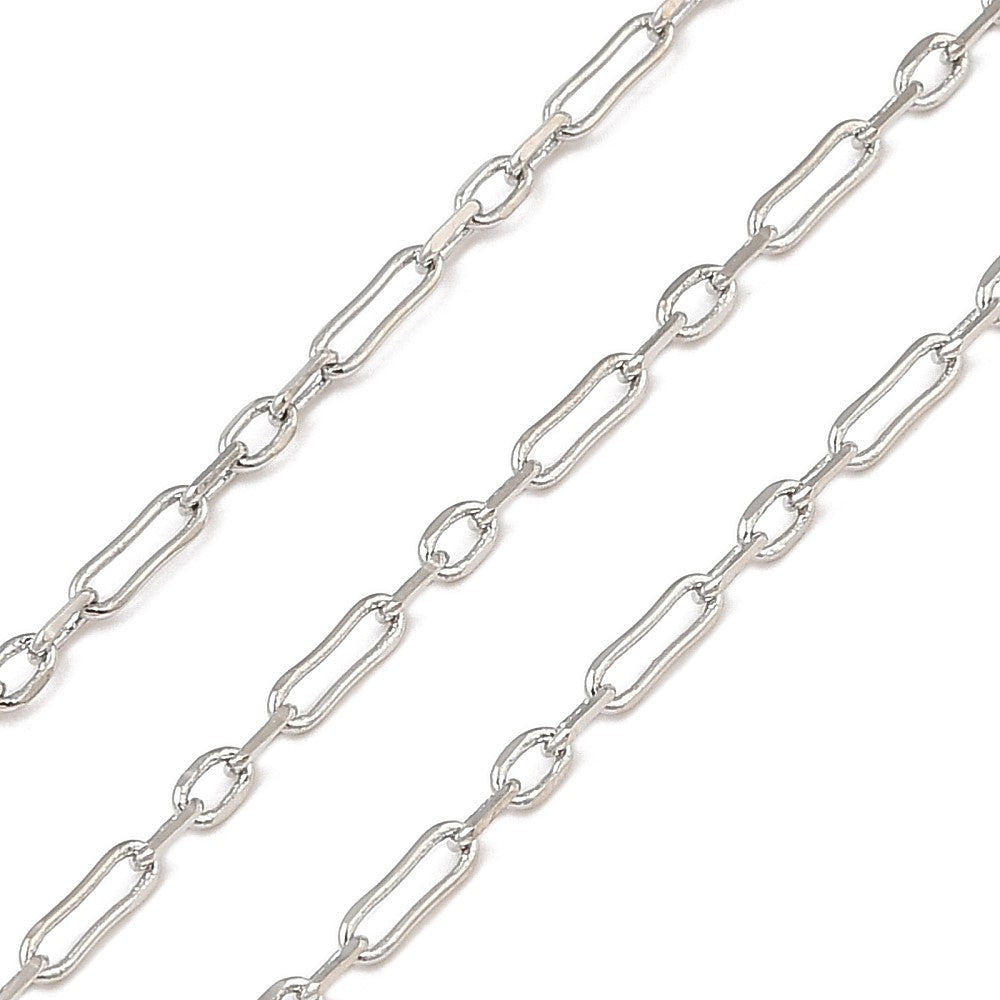 Ketting schakel zilver 3,5x2mm - prijs per 10cm-ketting-Kraaltjes van Renate