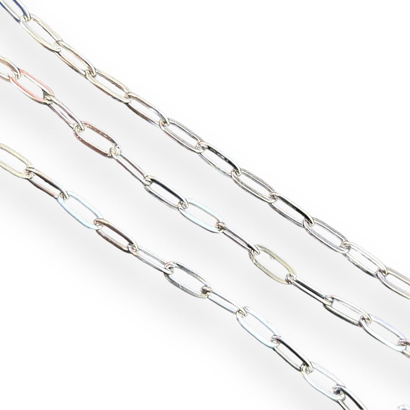 Ketting schakels RVS zilver 10x4mm - prijs per 10cm-ketting-Kraaltjes van Renate